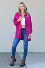 Load image into Gallery viewer, Zenana Full Size Jacquard Shacket in Magenta
