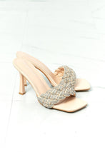Load image into Gallery viewer, DELICACY Showstopper Braided Rhinestone Heel Slide in Nude
