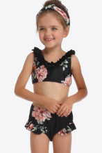 Load image into Gallery viewer, Floral Ruffled Sleeveless Two-Piece Swim Set
