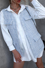 Load image into Gallery viewer, Plaid Open Front Vest with Pockets
