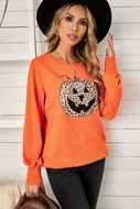 Halloween Leopard Jack-O-Lantern Sweatshirt DIBS JACKO
