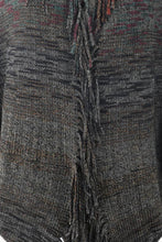 Load image into Gallery viewer, Heathered Open Front Fringed Poncho
