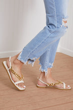 Load image into Gallery viewer, Fortune Dynamic Take A Chance Chain Detail Sandals
