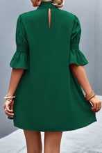 Load image into Gallery viewer, Frill Neck Flounce Sleeve Dress
