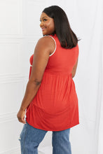 Load image into Gallery viewer, Celeste Next To You Full Size Lace Detail Sleeveless Top in Rust
