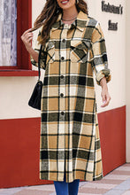 Load image into Gallery viewer, Plaid Duster Coat with Breast Pockets DIBS DUSTER
