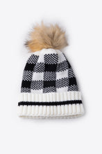 Load image into Gallery viewer, Plaid Pom-Pom Knit Beanie
