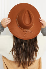 Load image into Gallery viewer, Fame Wanderlust Geometric Print Strap Fedora
