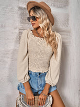 Load image into Gallery viewer, Swiss Dot Smocked Frill Trim Top
