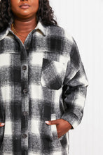 Load image into Gallery viewer, Zenana Autumn Evening Full Size Plaid Longline Shacket
