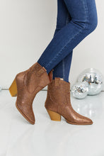 Load image into Gallery viewer, Forever Link Rhinestone Cowboy Booties in Brown
