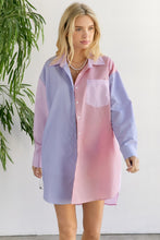 Load image into Gallery viewer, Color Block Roll Up Sleeve Button Down | Dibs 473
