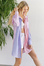 Load image into Gallery viewer, Color Block Roll Up Sleeve Button Down | Dibs 473
