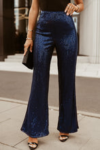 Load image into Gallery viewer, Sequin High Waist Flare Pants
