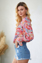 Load image into Gallery viewer, Pink, Yellow, White Floral Blouse
