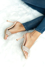 Load image into Gallery viewer, DELICACY Showstopper Braided Rhinestone Heel Slide in Nude
