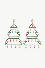 Load image into Gallery viewer, Rhinestone Christmas Tree Drop Earrings
