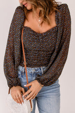 Load image into Gallery viewer, Ditsy Floral Frill Trim Smocked Top
