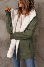 Load image into Gallery viewer, Faux Suede Sherpa Lining Jacket with Pockets
