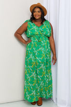 Load image into Gallery viewer, White Birch Full Size Printed Tie-Shoulder Belted Split Dress
