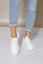 Load image into Gallery viewer, Berness Kicks and Giggles Chunky Sole Sneakers in White
