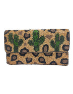 Cactus Animal Beaded Clutch Bag