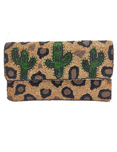 Load image into Gallery viewer, Cactus Animal Beaded Clutch Bag

