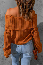 Load image into Gallery viewer, Ribbed Knit Fold-Over Sweater

