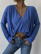 Twisted Detail Dropped Shoulder Top