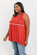 Load image into Gallery viewer, Celeste Next To You Full Size Lace Detail Sleeveless Top in Rust
