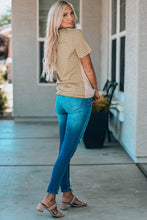 Load image into Gallery viewer, Striped Contrast T-Shirt with Breast Pocket

