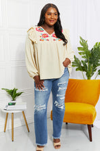 Load image into Gallery viewer, ODDI Full Size Just Like Mama Embroidered Blouse
