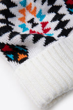Load image into Gallery viewer, Geometric Pom-Pom Cuffed Beanie
