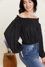Load image into Gallery viewer, HYFVE Never Too Chic Off-Shoulder Button Front Crop Top
