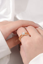 Load image into Gallery viewer, Moissanite 18K Gold-Plated Double-Layered Ring
