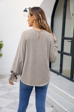 Load image into Gallery viewer, Round Neck Flounce Sleeve Blouse
