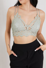 Load image into Gallery viewer, Zenana Forever Flirty Full Size Lace Bralette in Light Sage
