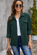 Load image into Gallery viewer, Corduroy Long Sleeve Button-up Shirt Jacket

