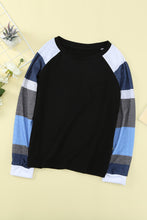 Load image into Gallery viewer, Girls Striped Raglan Sleeve Round Neck Top
