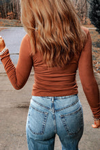 Load image into Gallery viewer, Cutout Round Neck Long Sleeve Top
