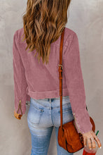 Load image into Gallery viewer, Belted Zip-Up Corduroy Jacket
