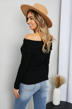 Load image into Gallery viewer, Culture Code Button Detail Off-Shoulder Knit Top
