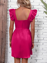 Load image into Gallery viewer, Square Neck Butterfly Sleeve A-Line Dress
