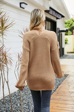 Load image into Gallery viewer, Rib-Knit V-Neck Tunic Sweater
