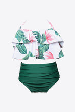 Load image into Gallery viewer, Printed Layered Halter Neck Two-Piece Swim Set
