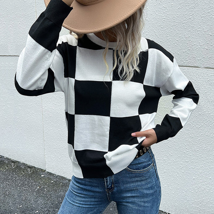 Checkered Light Weight Sweater