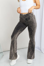Load image into Gallery viewer, Zenana Full Size Acid Wash Wide Waistband Flare Leggings

