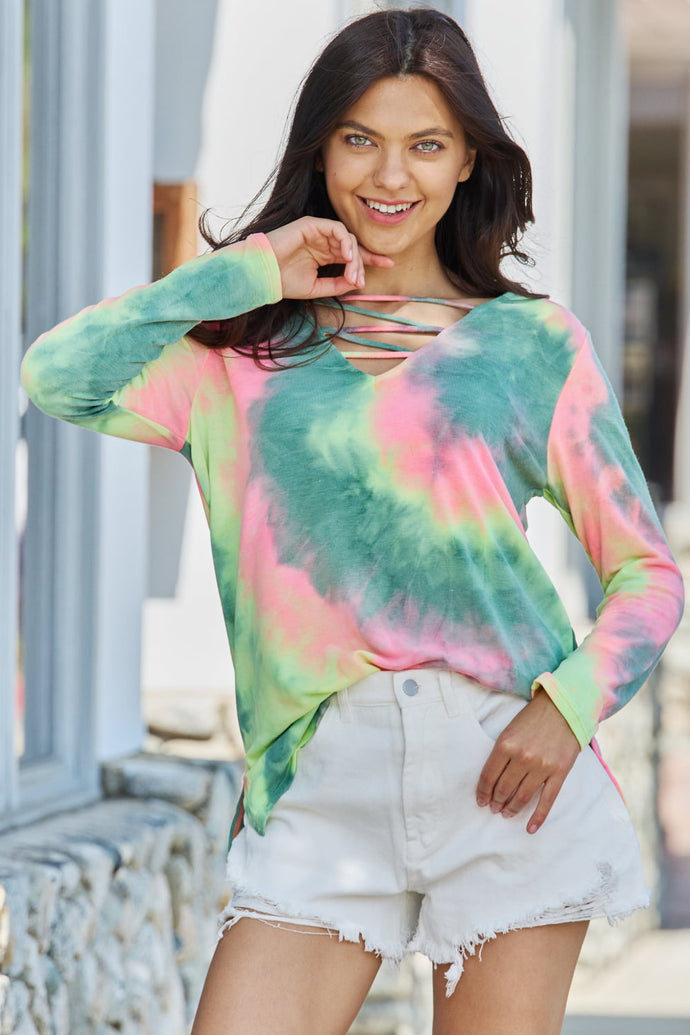 GeeGee Unwind Tie Dye Long Sleeve Top