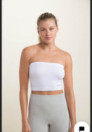 Seamless Tube Top with Strap in White | dibs 763 **