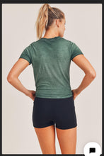Load image into Gallery viewer, FRONT Twisted Short Sleeves Top in Green | DIBS 769

